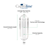 Clear Size 000 Empty Gelatin Capsules by Capsuline - 5000 Count - 5000