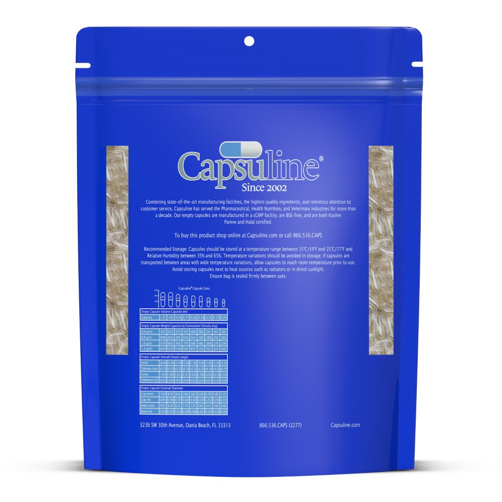 Capsuline PetCaps Chicken Flavored Gelatin Empty Capsules Size 3