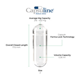 Clear Size 2 Empty Gelatin Capsules by Capsuline