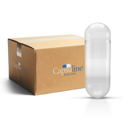 Clear Gelatin Capsules Size 000 (Box of 50,000)