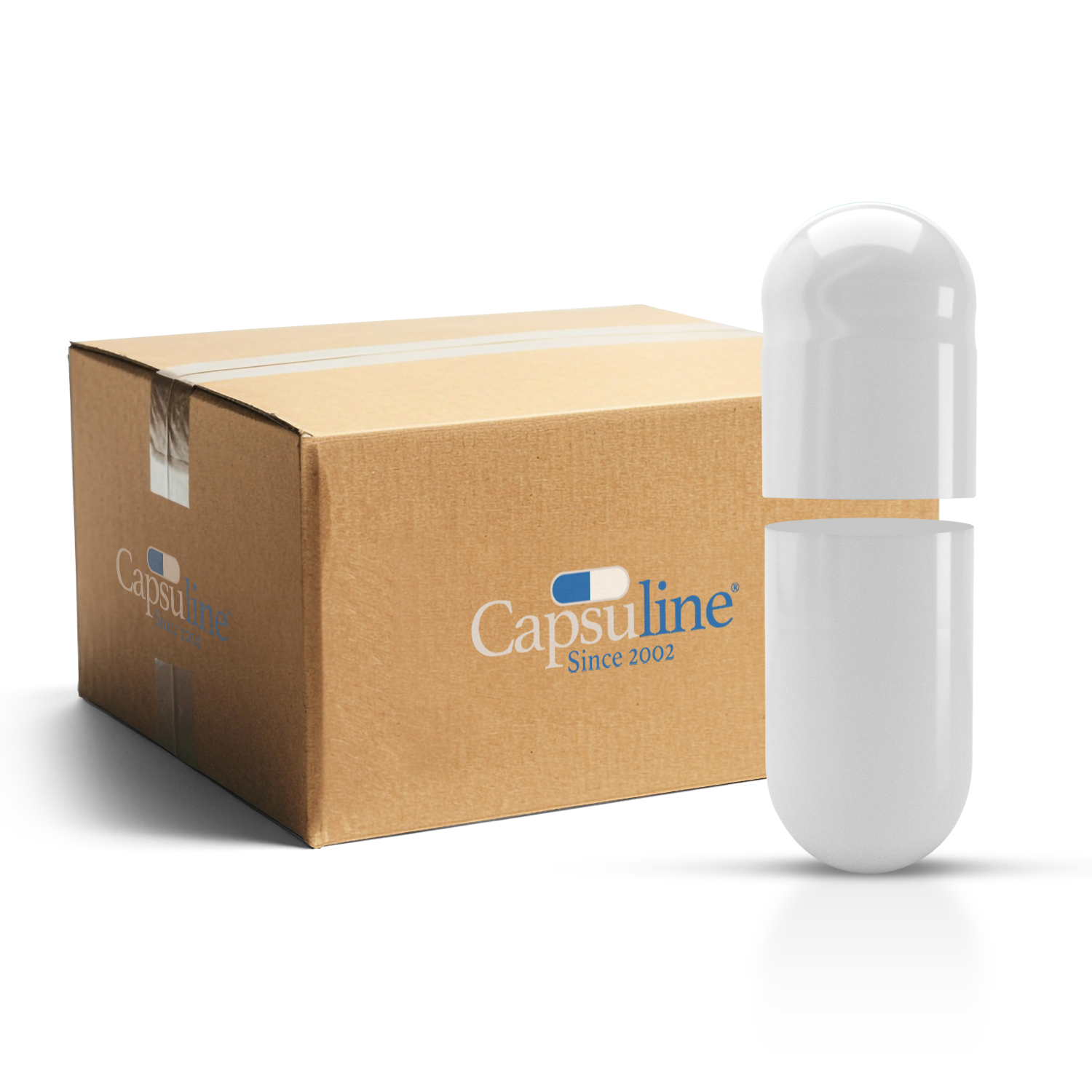 Separated Empty Gelatin Capsules Size 0 (Box of 100,000)