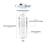 Capsuline Separated Size 00 Clear Gelatin Empty Capsules 1000 Count - 1000