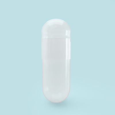 Titanium Dioxide (TiO2) Free - Colored Gelatin Capsules Size 00 White/White (Box of 75,000) - White